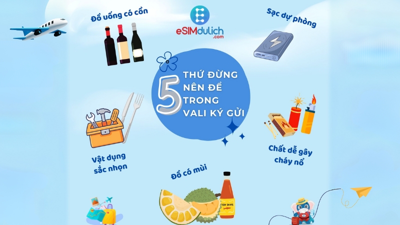 Những thứ không nên để trong hành lý ký gửi