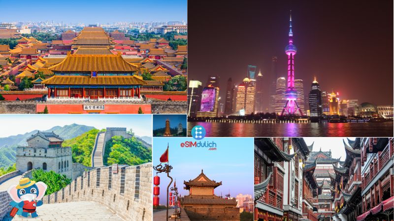 Các địa điểm du lịch nổi tiếng tại Trung Quốc gợi ý từ esimdulich.com