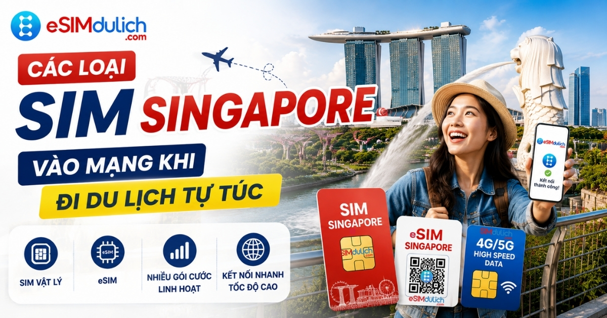 Các loại SIM Singapore khi đi du lịch tự túc