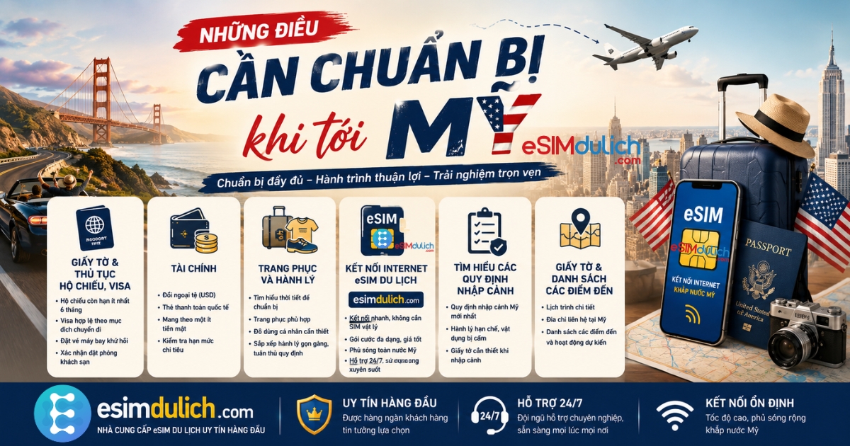 Những điều cần chuẩn bị khi tới Mỹ bạn cần lưu ý