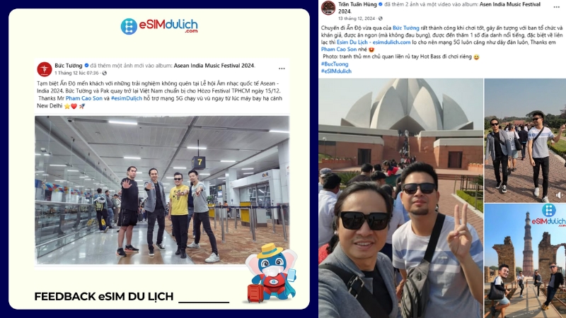 Trải nghiệm esim du lịch tại Ấn Độ từ khách hàng