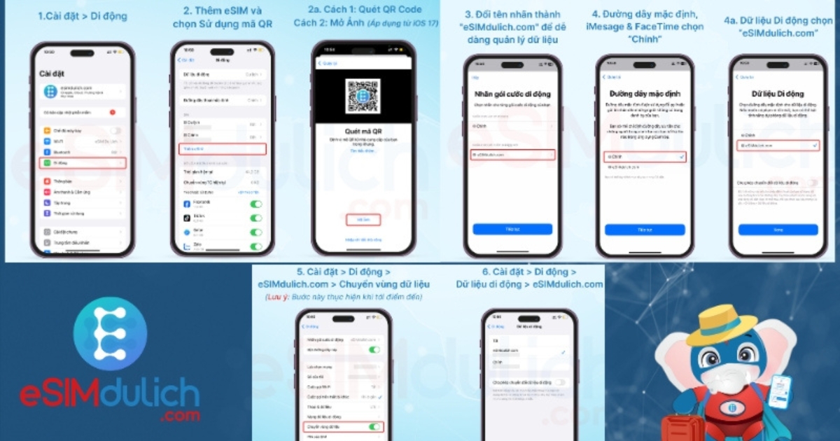 Cài đặt eSIM du lịch Anh Quốc dễ dàng