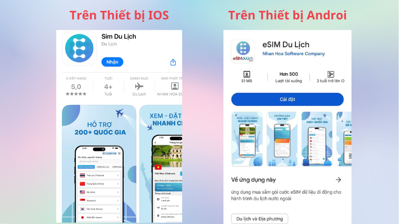 Ứng dụng eSIM du lịch tiện lợi dễ dàng sử dụng
