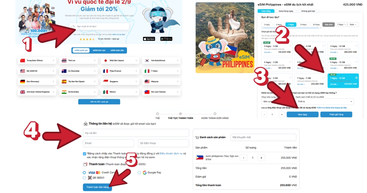 Hướng dẫn mua eSIM Philippines