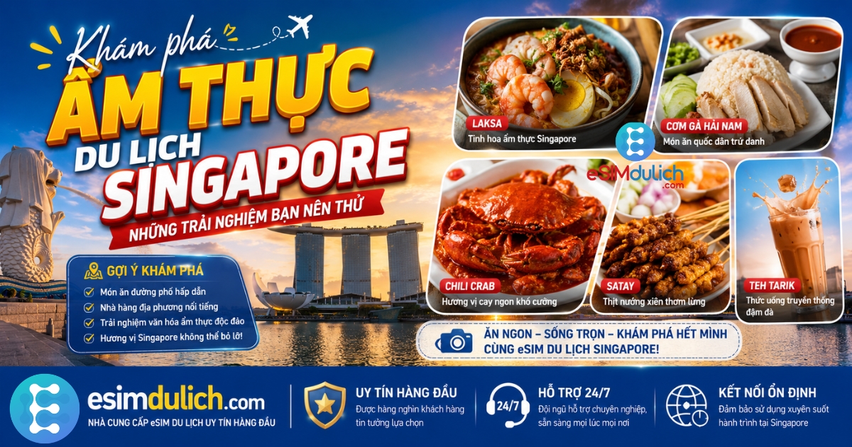 gợi ý trải nghiệm du lịch Singapore tại esimdulich.com