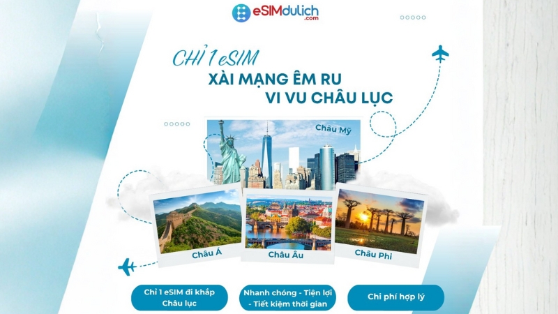 eSIM du lịch Châu Âu