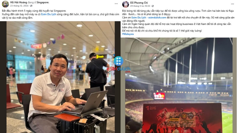 Phản hồi sau sử dụng eSIM du lịch Singapore