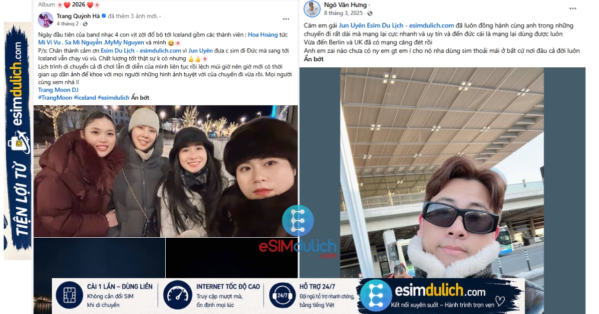 Đánh giá sau khi sử dụng eSIm du lịch ĐỨc