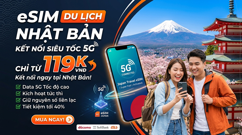 eSIM Du Lịch Nhật Bản khám phá xứ sở hoa anh đào